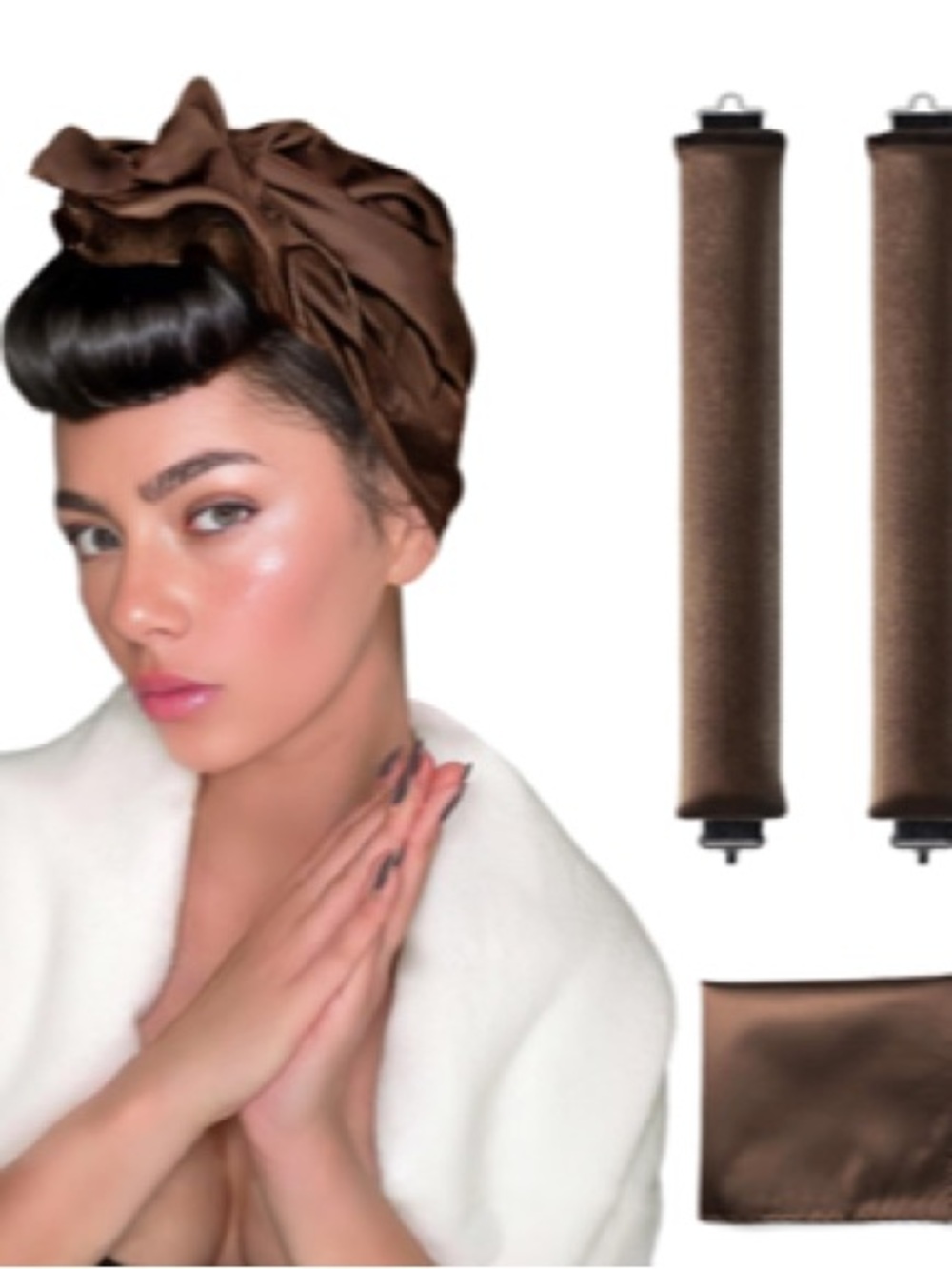 YOSHUYUKI Classic Heatless Curls Overnight Wrap - Brown